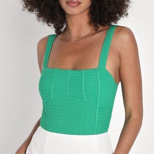 Signature Look Green Bustier Bodysuit